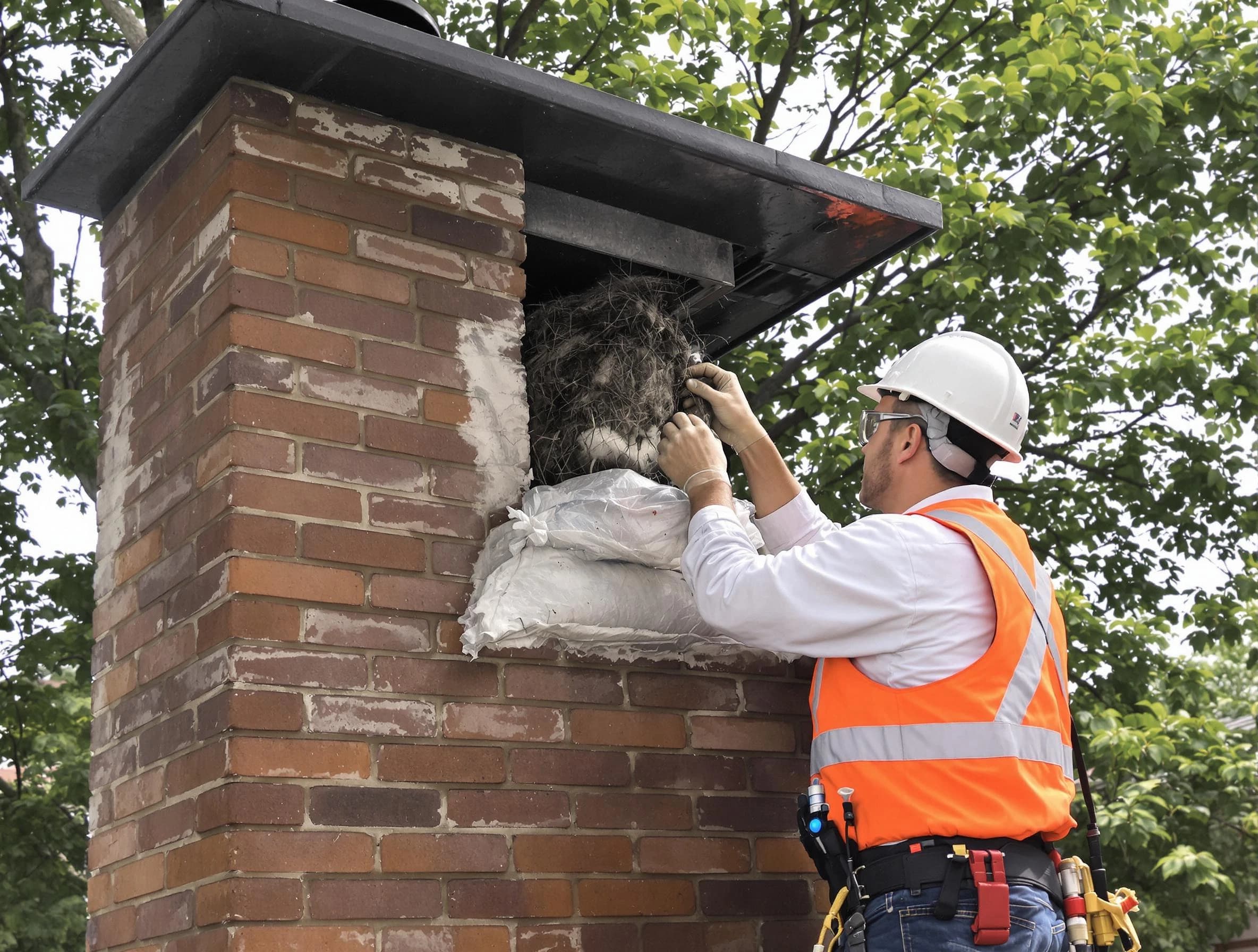 Humane removal of debris and animals by Ambridge Chimney Sweep in Ambridge, PA