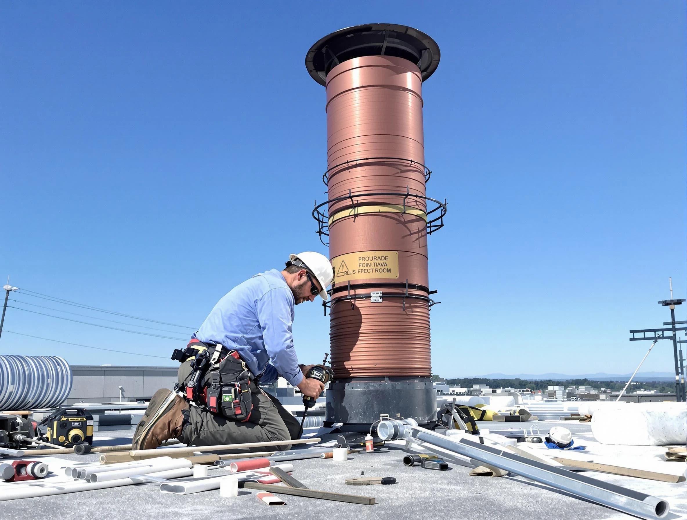 Installed chimney liner by Ambridge Chimney Sweep in Ambridge, PA