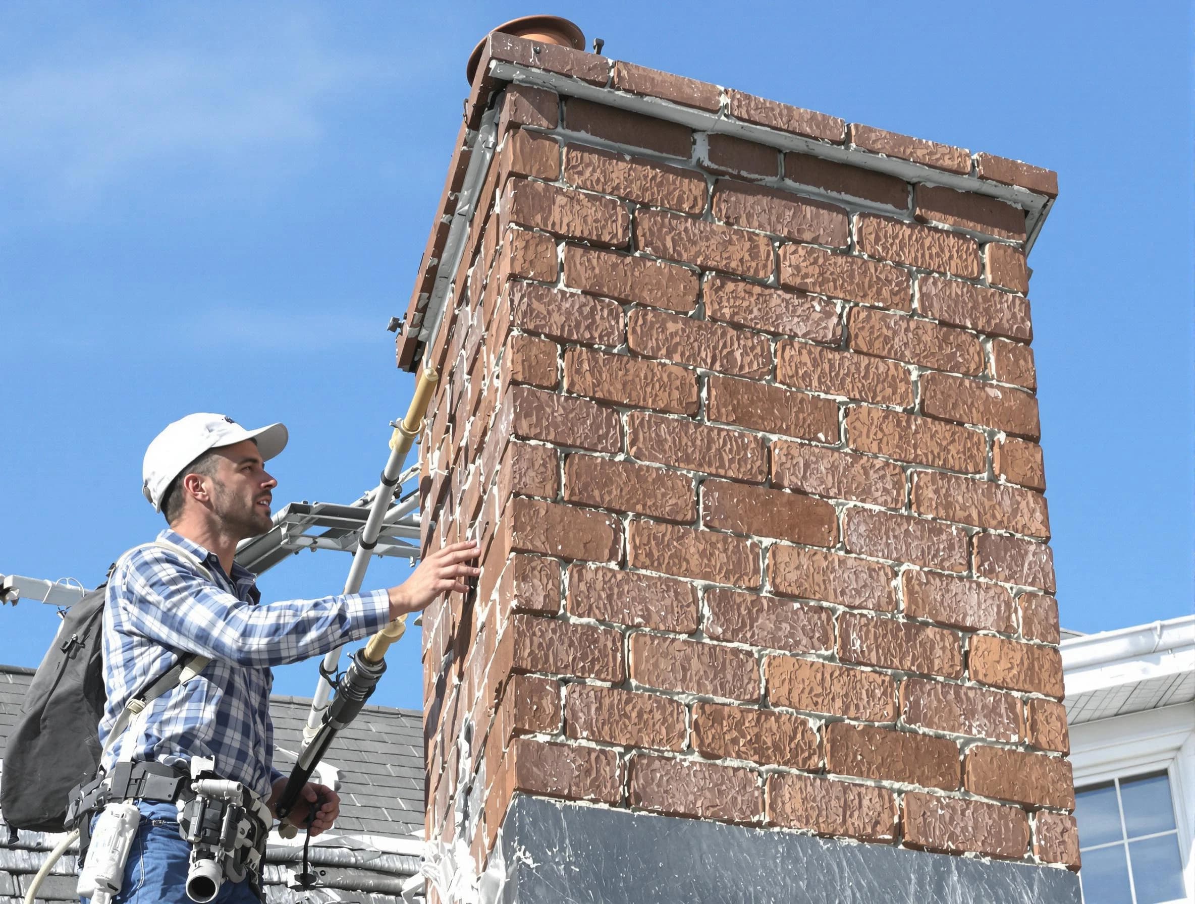 Brickwork for a chimney rebuild by Ambridge Chimney Sweep in Ambridge, PA