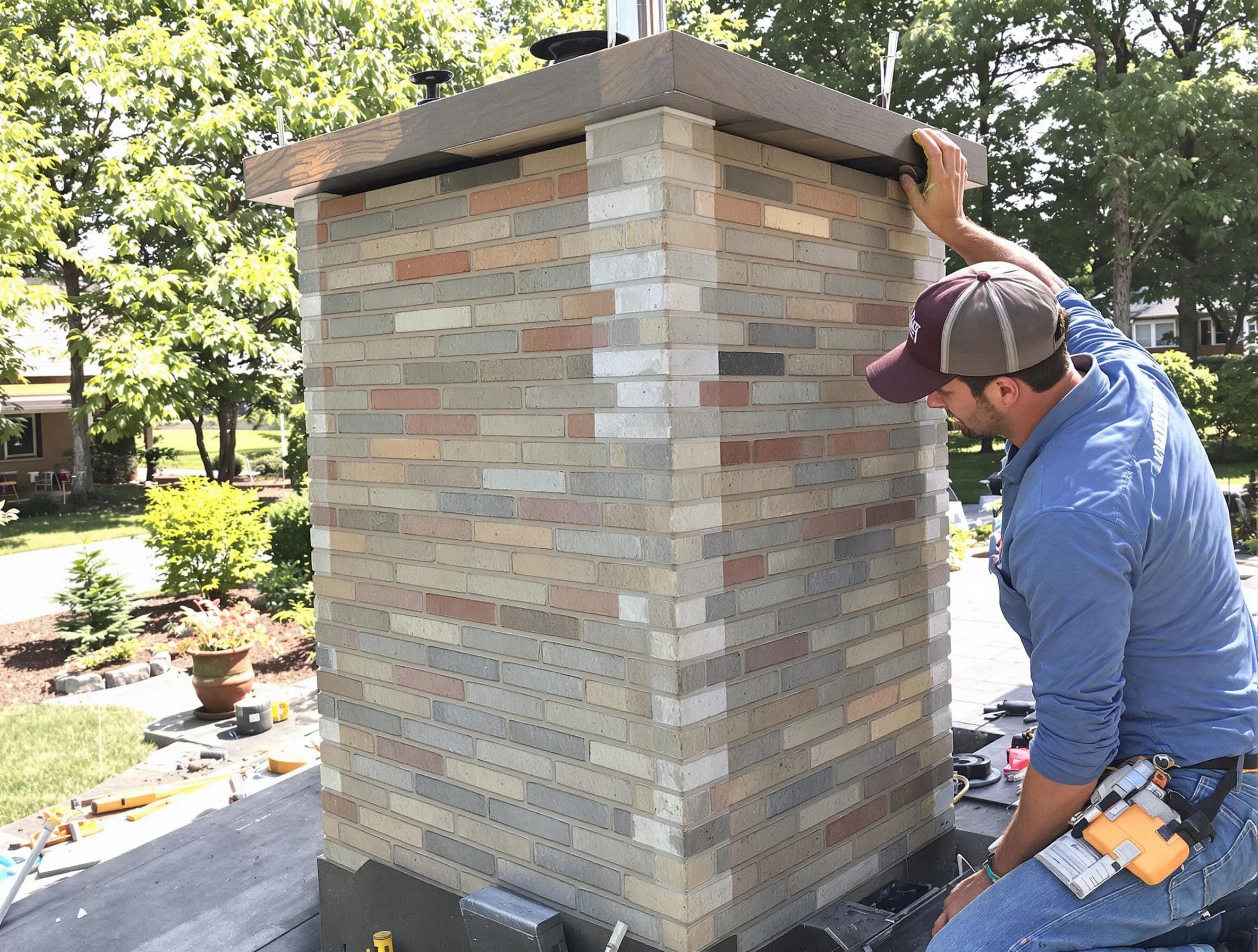 Ambridge Chimney Sweep completing a modern chimney remodel in Ambridge, PA