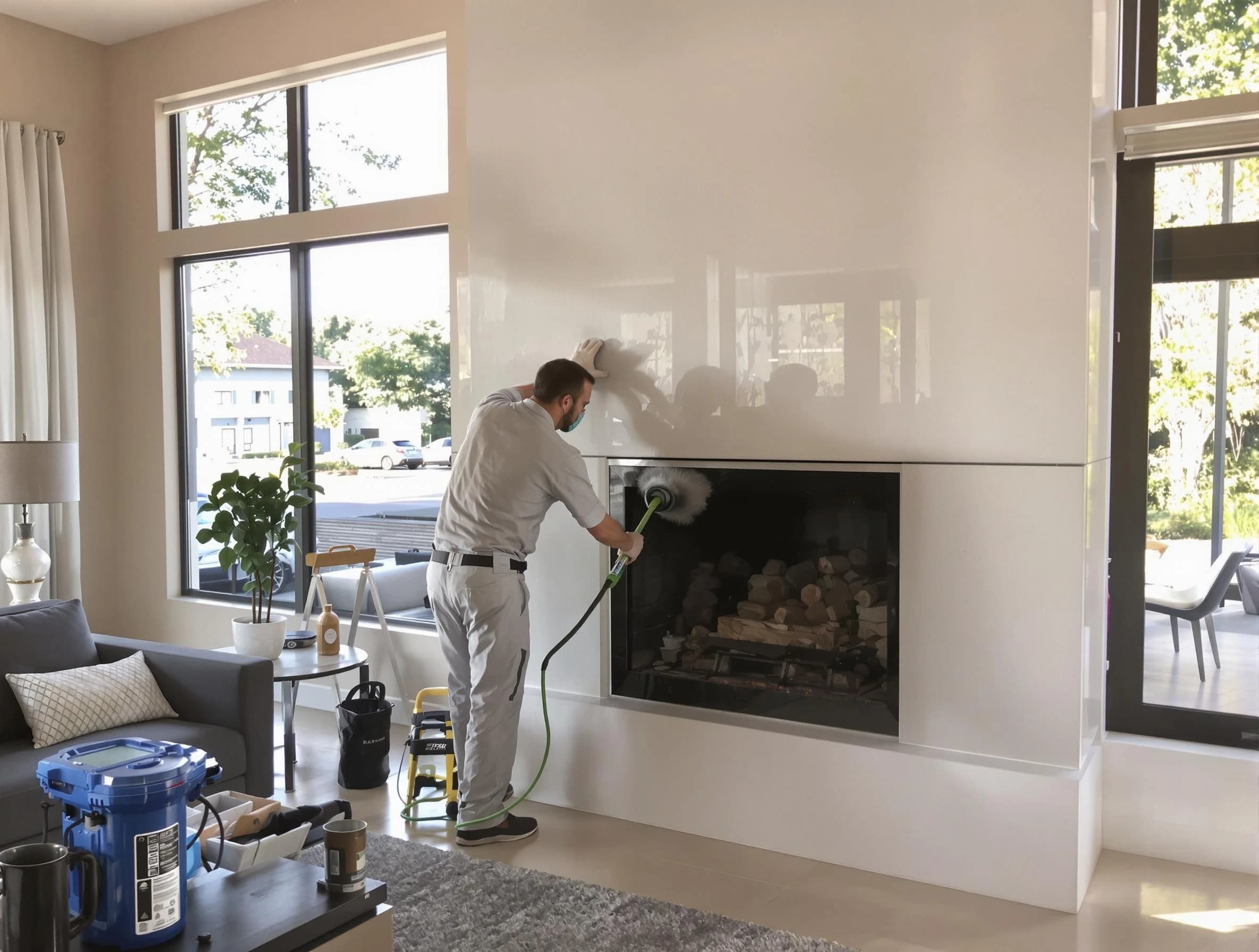 Ambridge Chimney Sweep performing thorough soot removal in Ambridge, PA