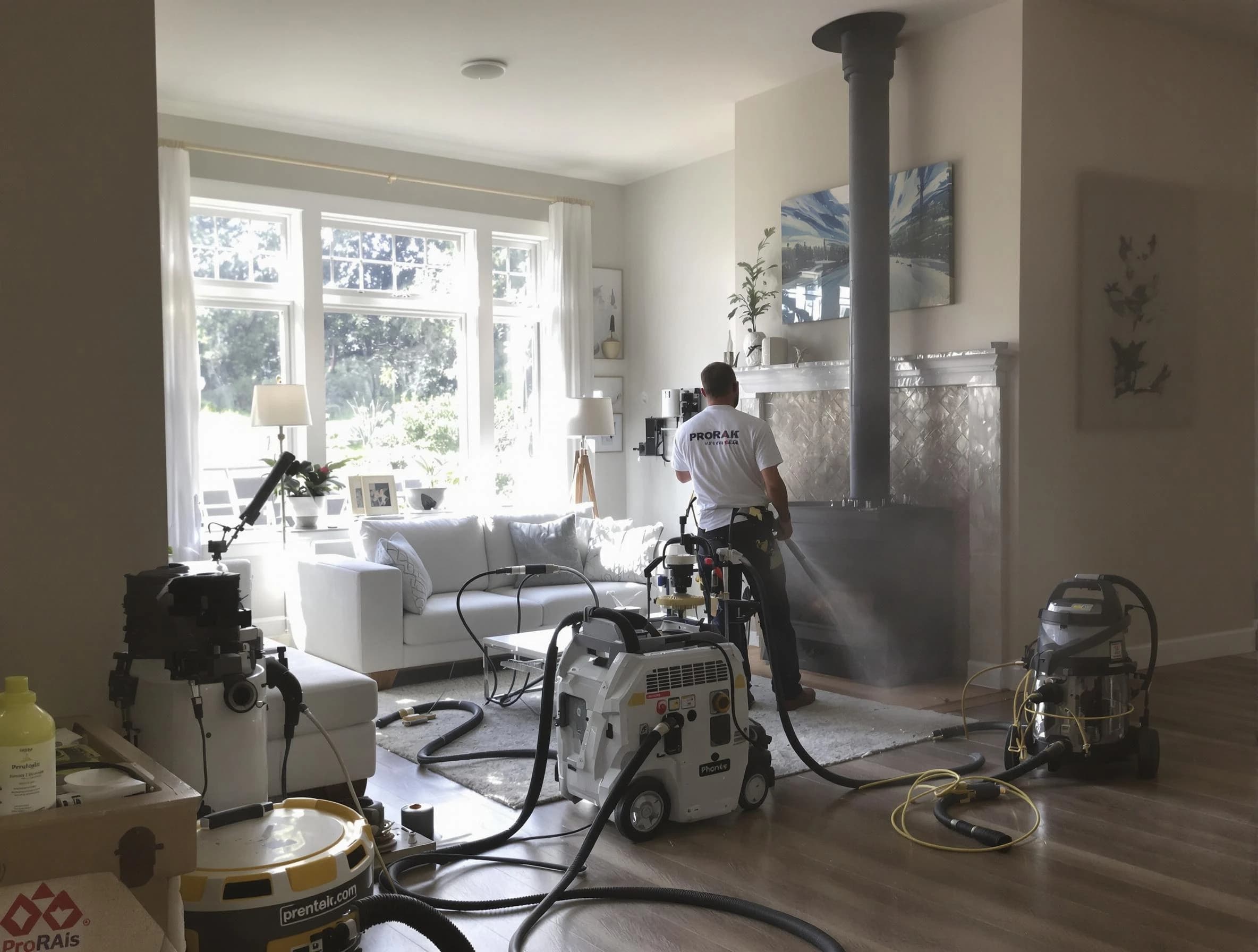 Soot removal service by Ambridge Chimney Sweep for a fireplace in Ambridge, PA
