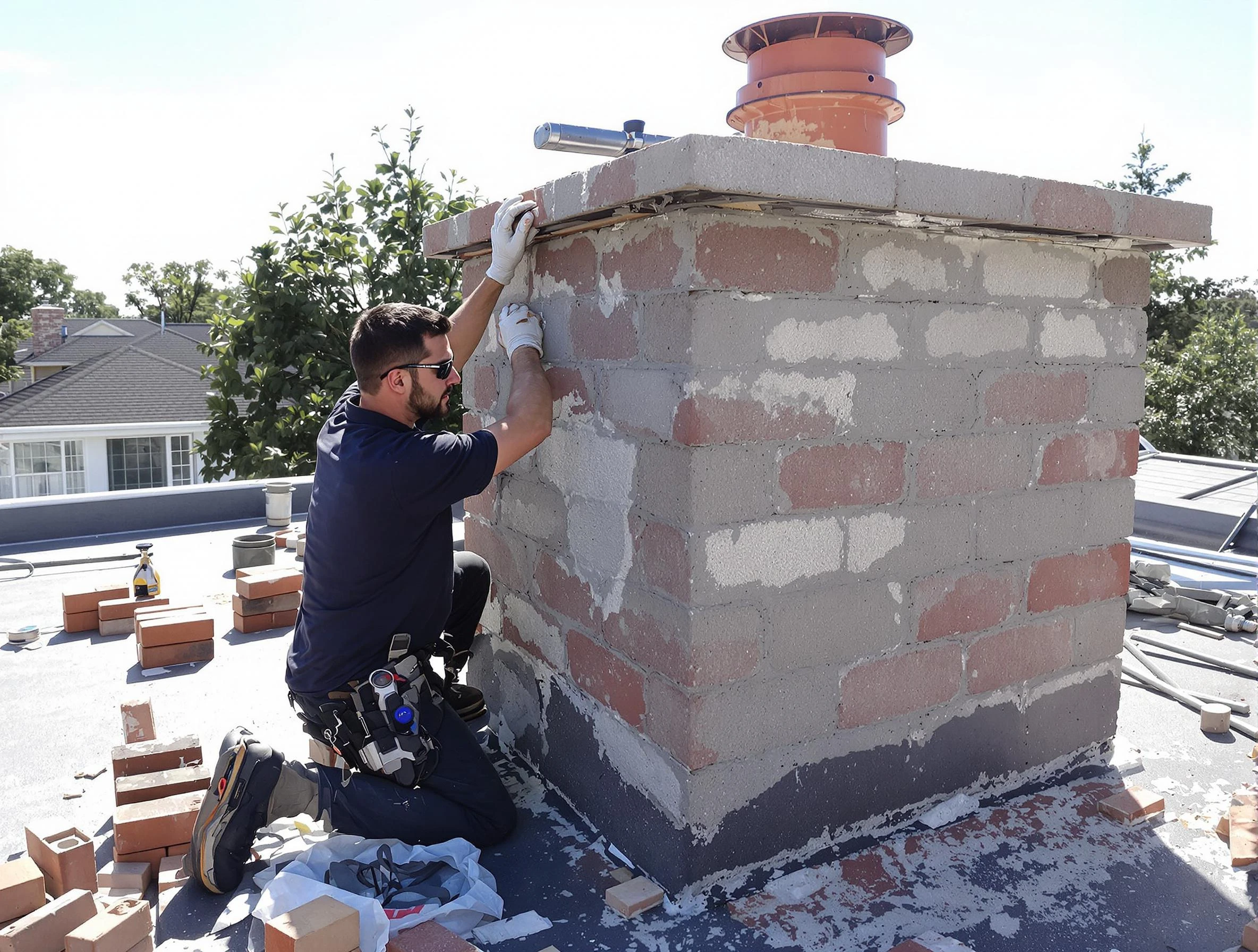 Advanced chimney repair process by Ambridge Chimney Sweep in Ambridge, PA